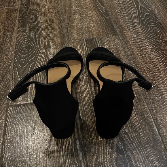 Black Open Toe Block heels - Picture 5 of 5